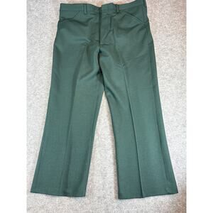 VINTAGE 70s Haband Of Paterson Pants Mens 38x27 Green Straight Leg Trousers NWT